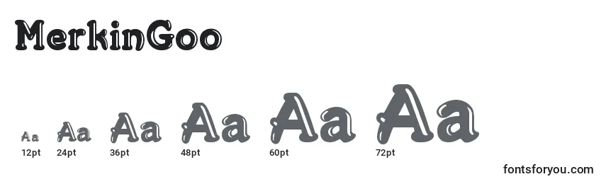 MerkinGoo font sizes