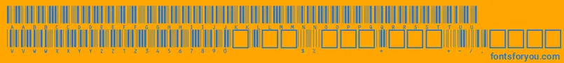 fuente V100019 – Fuentes Azules Sobre Fondo Naranja