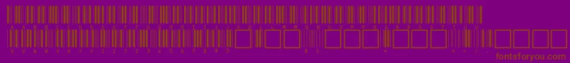 V100019-Schriftart – Braune Schriften auf violettem Hintergrund