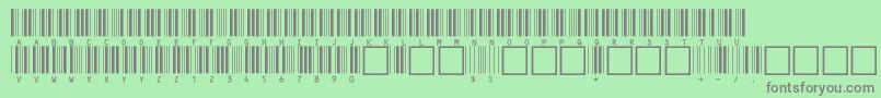 V100019 Font – Gray Fonts on Green Background