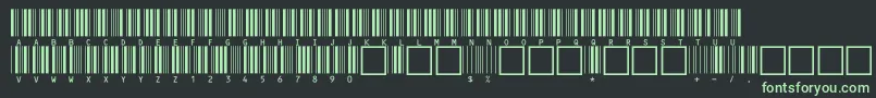 V100019 Font – Green Fonts on Black Background