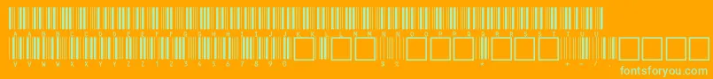 V100019 Font – Green Fonts on Orange Background
