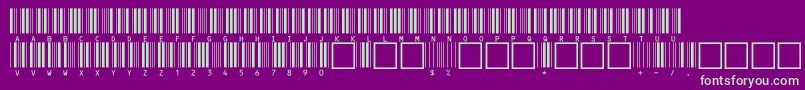 V100019 Font – Green Fonts on Purple Background