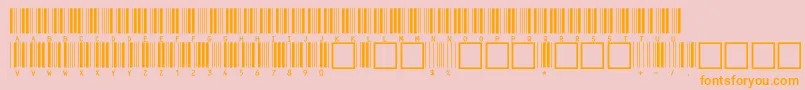 V100019 Font – Orange Fonts on Pink Background