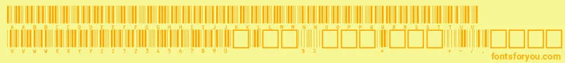 V100019 Font – Orange Fonts on Yellow Background