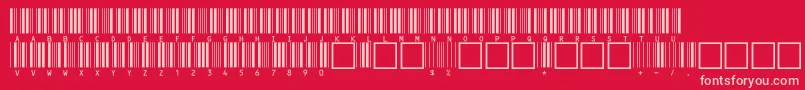 フォントV100019 – 赤い背景にピンクのフォント