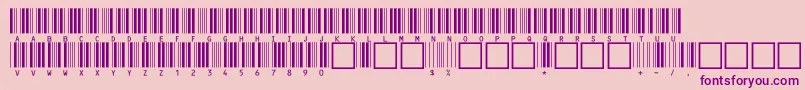 V100019 Font – Purple Fonts on Pink Background