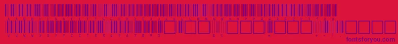 V100019 Font – Purple Fonts on Red Background