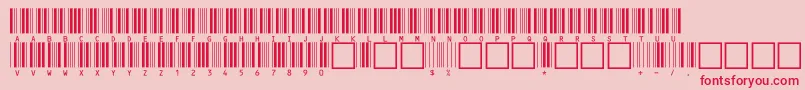 V100019 Font – Red Fonts on Pink Background