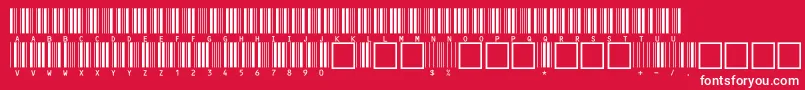 V100019 Font – White Fonts on Red Background