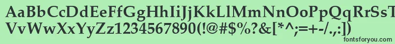 フォントPalatinoCeBold – 緑の背景に黒い文字