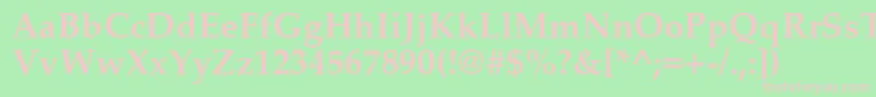 PalatinoCeBold Font – Pink Fonts on Green Background