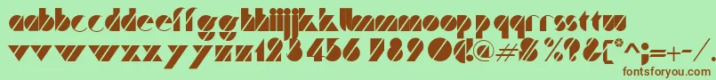 Trafalgar Font – Brown Fonts on Green Background