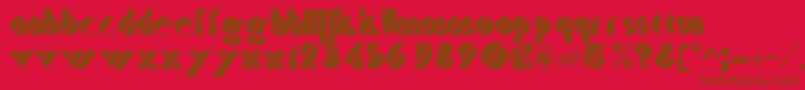 Trafalgar Font – Brown Fonts on Red Background