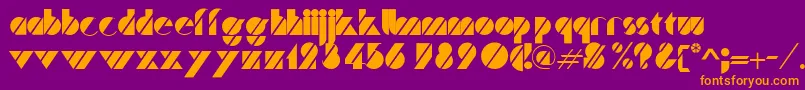 Trafalgar Font – Orange Fonts on Purple Background