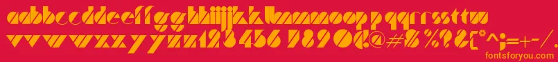 Trafalgar Font – Orange Fonts on Red Background