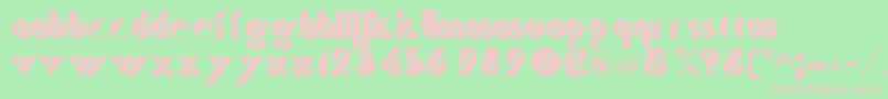 Trafalgar Font – Pink Fonts on Green Background