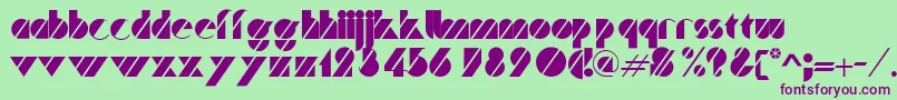 Trafalgar Font – Purple Fonts on Green Background
