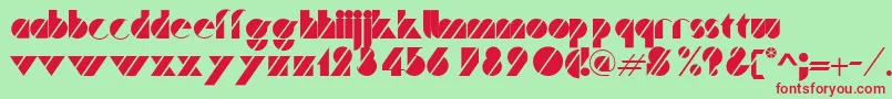 Trafalgar Font – Red Fonts on Green Background