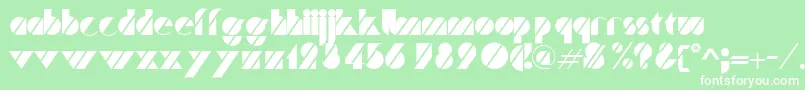 Trafalgar Font – White Fonts on Green Background