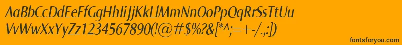 NormaCondItalic Font – Black Fonts on Orange Background