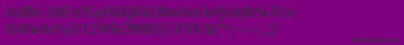 NormaCondItalic Font – Black Fonts on Purple Background