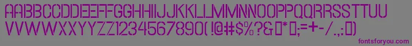 HallandaleStencilJl Font – Purple Fonts on Gray Background