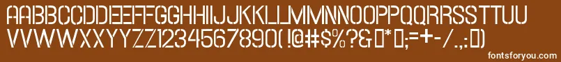 HallandaleStencilJl Font – White Fonts on Brown Background