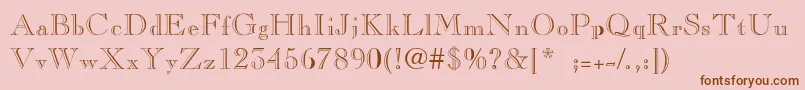 CharlesOpen Font – Brown Fonts on Pink Background