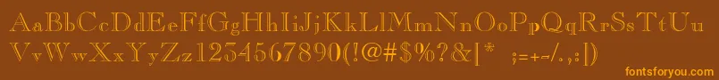 CharlesOpen Font – Orange Fonts on Brown Background