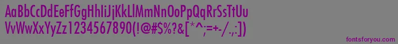 FuturistcondensedRegular Font – Purple Fonts on Gray Background