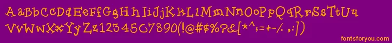 Quickmax Font – Orange Fonts on Purple Background