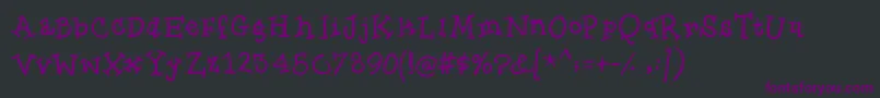 フォントQuickmax – 黒い背景に紫のフォント