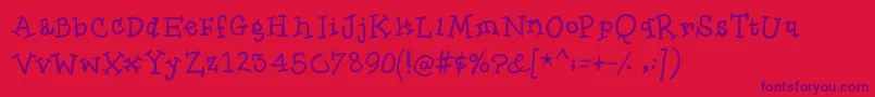 Quickmax Font – Purple Fonts on Red Background