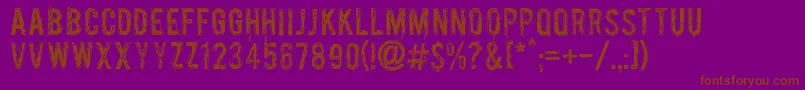 Palsu Font – Brown Fonts on Purple Background