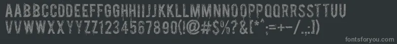Palsu-Schriftart – Graue Schriften auf schwarzem Hintergrund