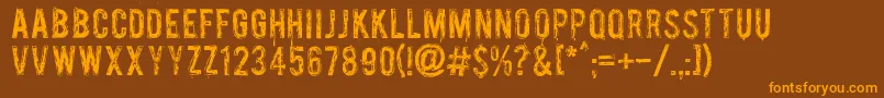 Palsu Font – Orange Fonts on Brown Background