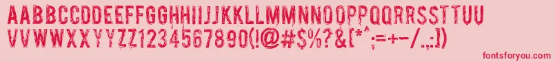 Palsu Font – Red Fonts on Pink Background