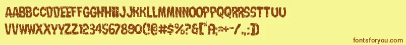 Nightmarealleylight Font – Brown Fonts on Yellow Background