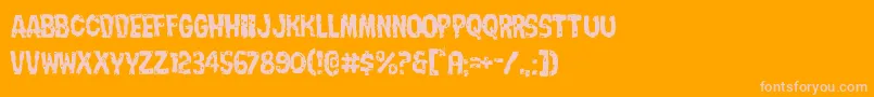 Nightmarealleylight Font – Pink Fonts on Orange Background