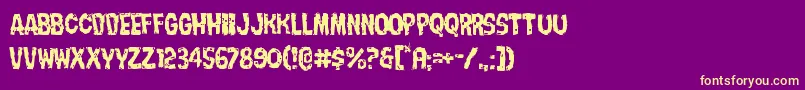 Nightmarealleylight Font – Yellow Fonts on Purple Background