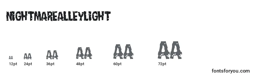 Nightmarealleylight Font Sizes