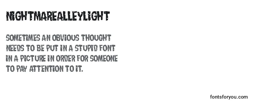 Nightmarealleylight Font