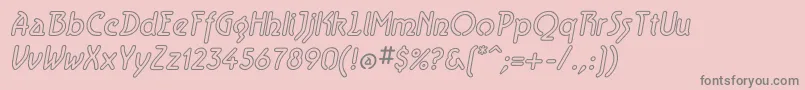 AeroliteSkyItalic Font – Gray Fonts on Pink Background