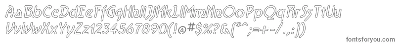 フォントAeroliteSkyItalic – 灰色のフォント