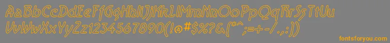 AeroliteSkyItalic Font – Orange Fonts on Gray Background