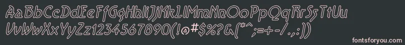 Шрифт AeroliteSkyItalic – розовые шрифты на чёрном фоне