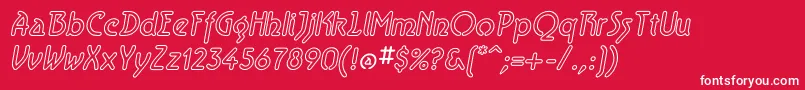AeroliteSkyItalic Font – White Fonts on Red Background