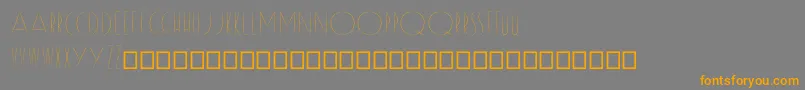 フォントReason – オレンジの文字は灰色の背景にあります。