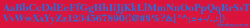 NewcaledonialtstdBold Font – Blue Fonts on Red Background